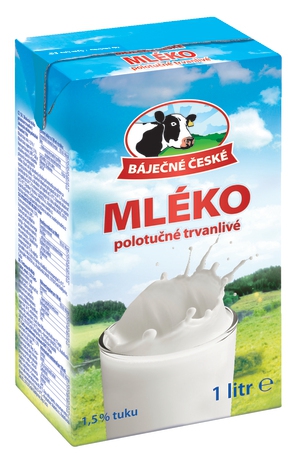 Mlieko trvanlivé 1,5% 1L Madeta