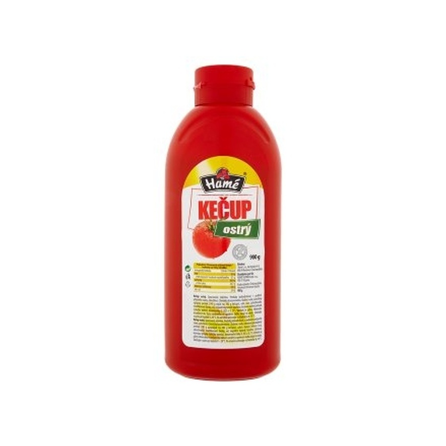 Kečup Hamé ostrý 900g plast
