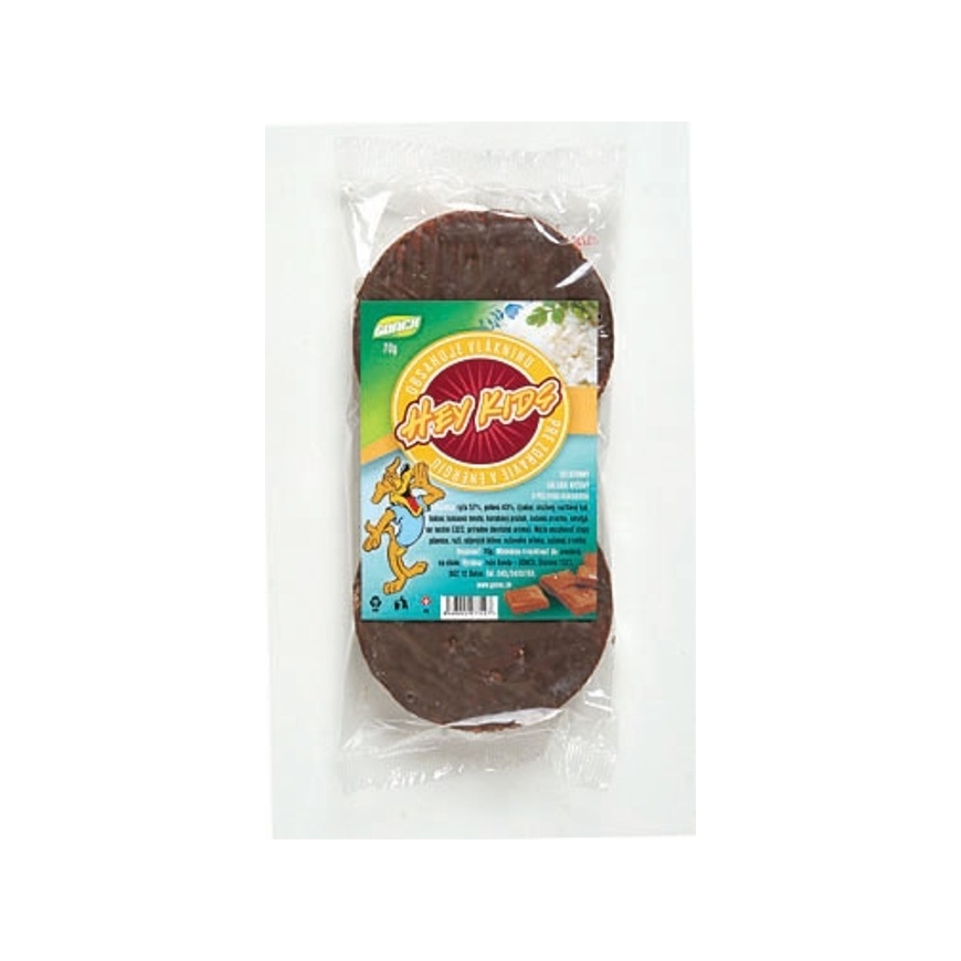 Chlieb celozrnné ryžové s čokoládau 70g