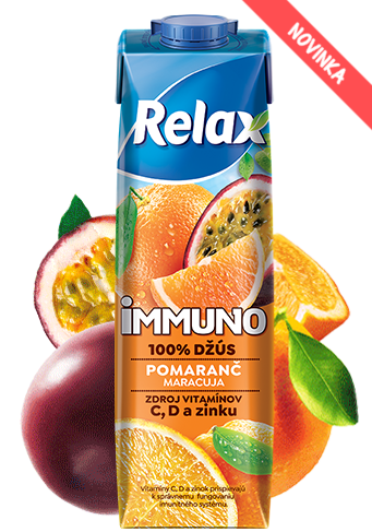 Džús Relax 1L Pomaranč Maracuja imuno 100%