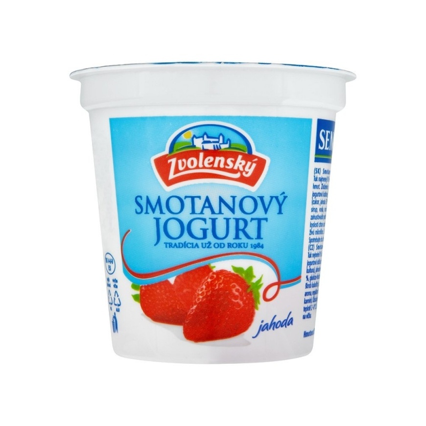 Zvolenský Smotanový jogurt jahodový 145 g