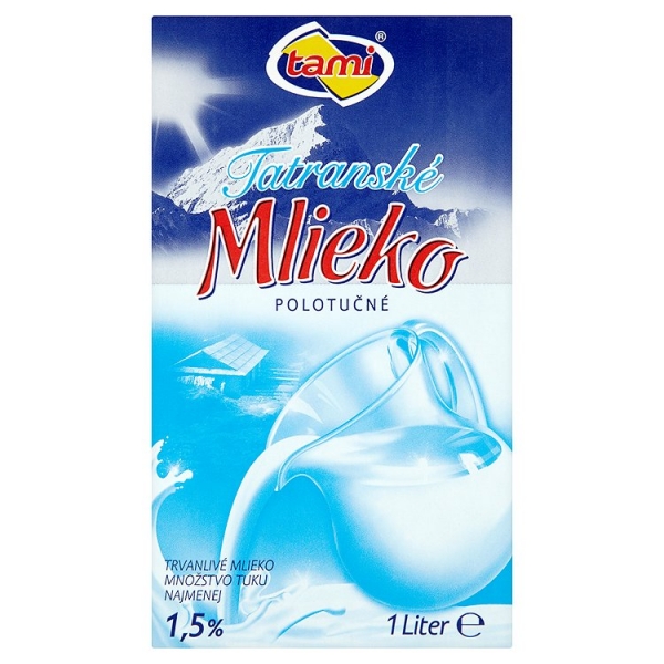 Mlieko trvan.1,5% 1L Tami