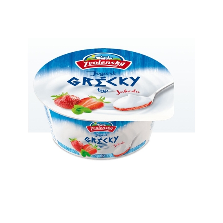 Zvolenský jogurt grécky jahoda 125g