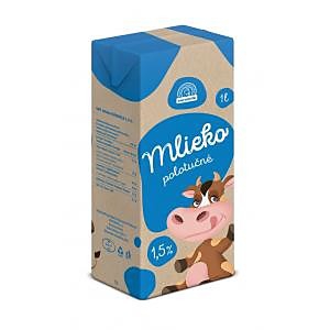 Mlieko trvan.1,5% 1LEuromilk