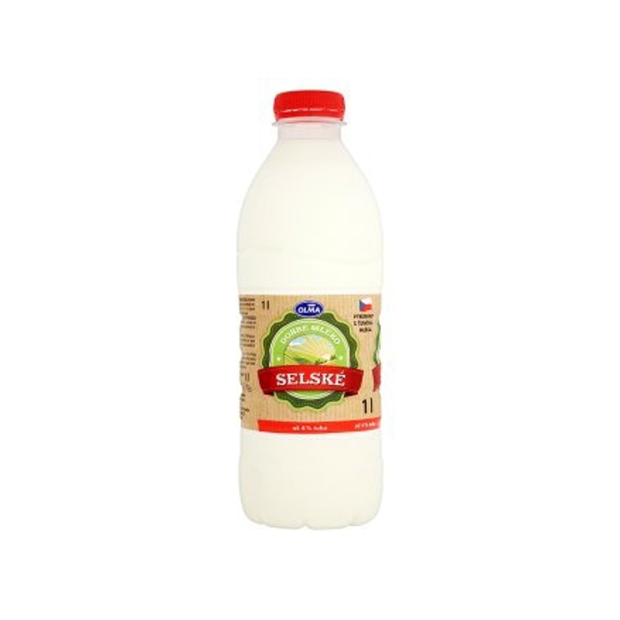 Mlieko čerstvé 3,9% 1L Olma