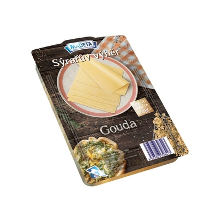 Syr Gouda 48% plátky 100g Madeta