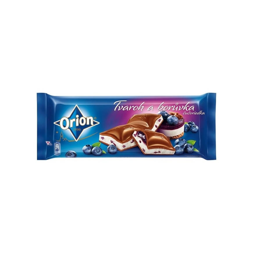 Orion čokoláda mliečna tvaroh a čučoriedka 240g