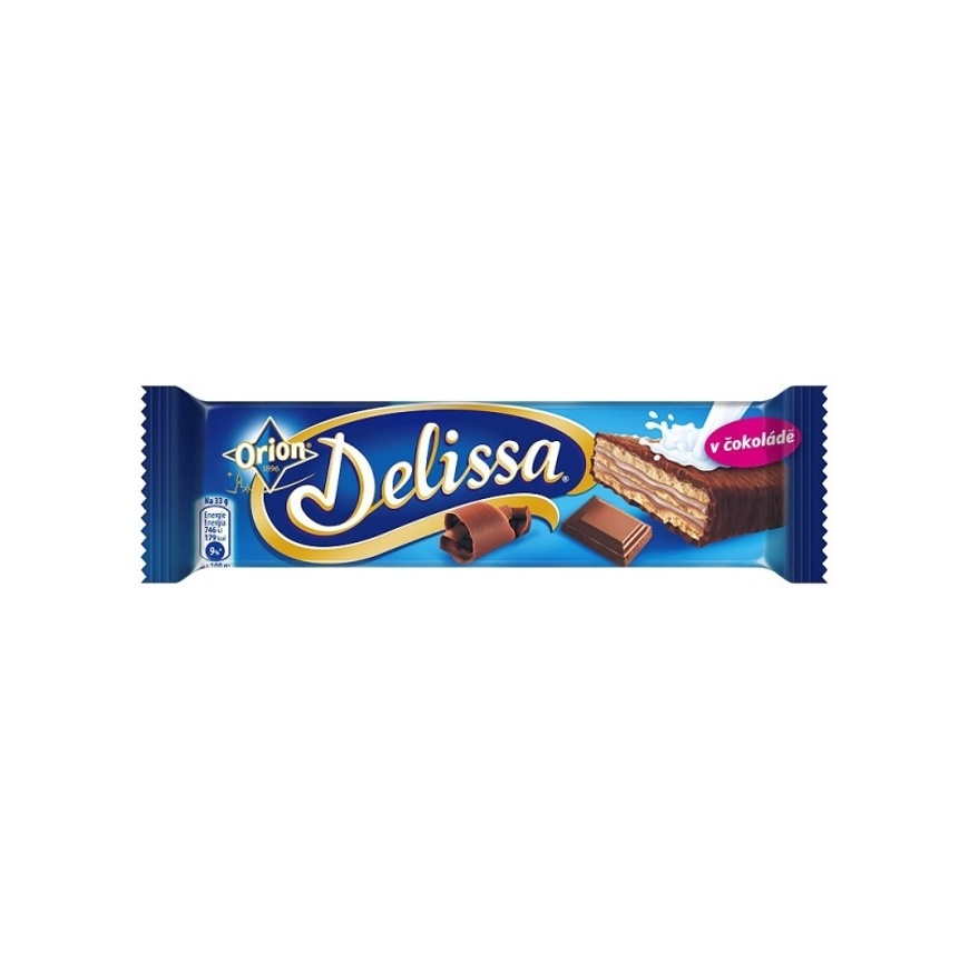 Delissa s kakaovou náplňou máčaná v mliečnej čokoláde 33g - Kliknutím na obrázok zatvorte -
