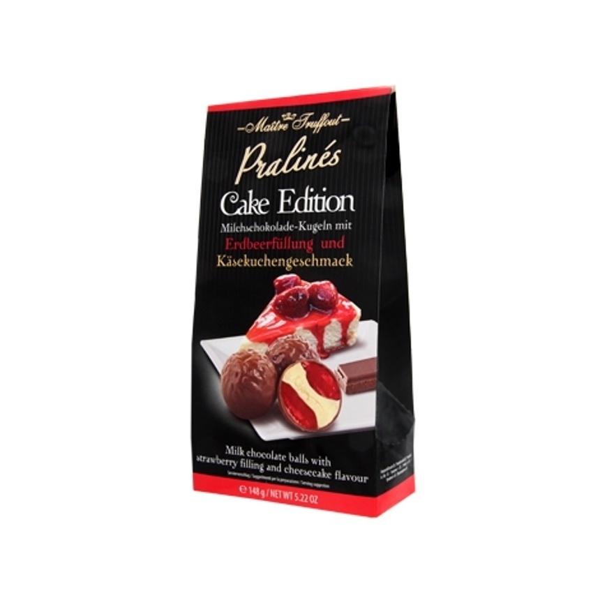 Dezert Pralines cake edition - strawberry a cheesecake 148g Maitre Truffout - Kliknutím na obrázok zatvorte -
