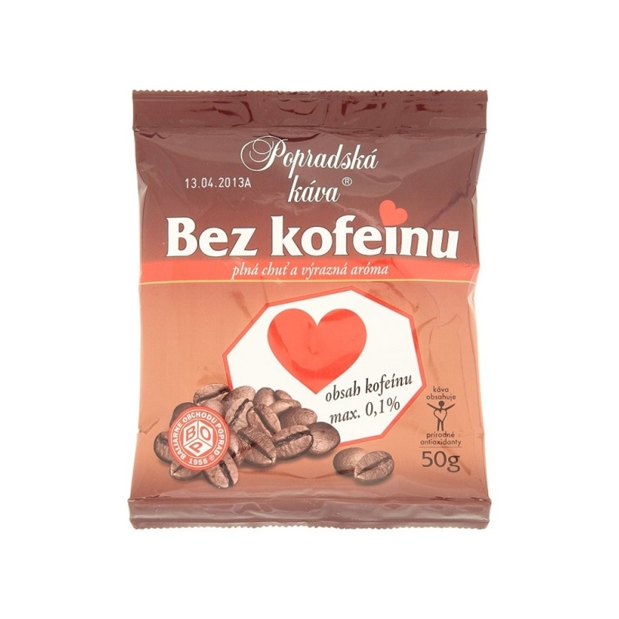 Káva Popradská bez kofeínu 50g