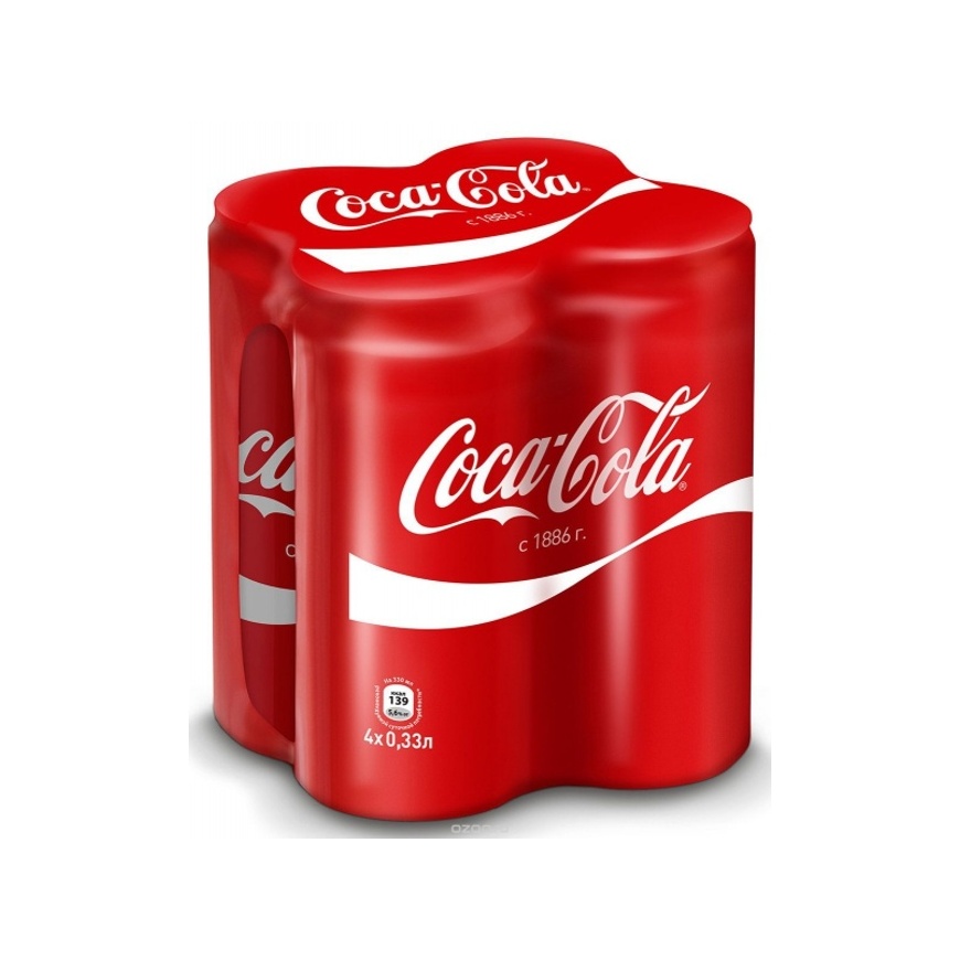 Coca Cola 4x0,33L plech