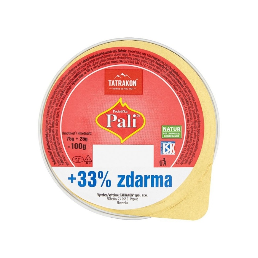 Pali 75g +33% zadarmo