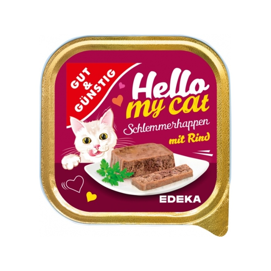 Krmivo mačka hovädzie 100g vanička