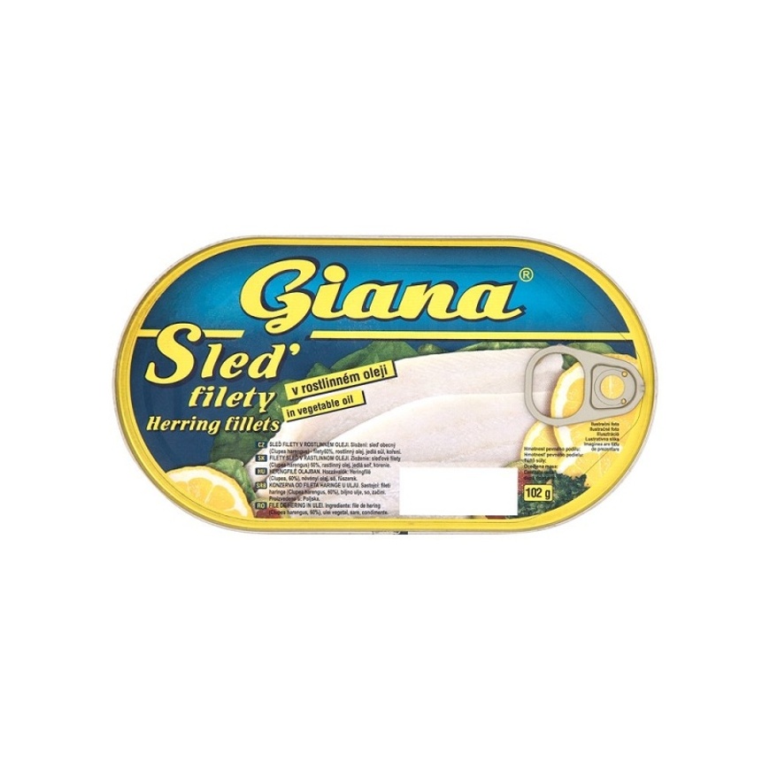 Sleď filety v rastlinnom oleji 170 g Giana