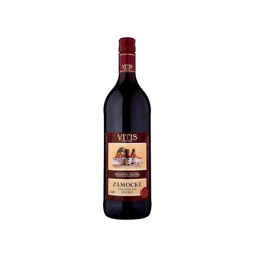 Víno Zámocké suché červené 1l Vitis