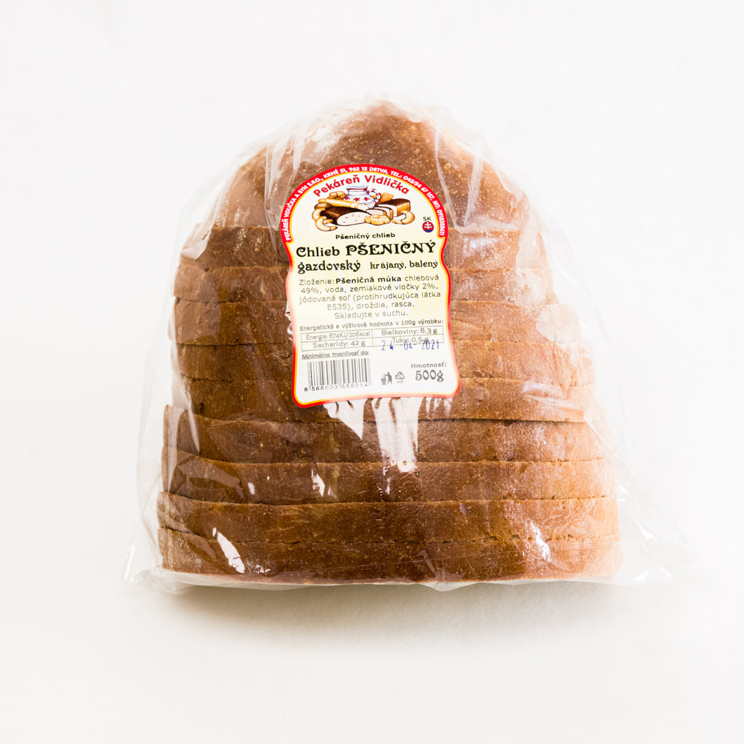 Pšeničný chlieb gazdovský krájany 500g