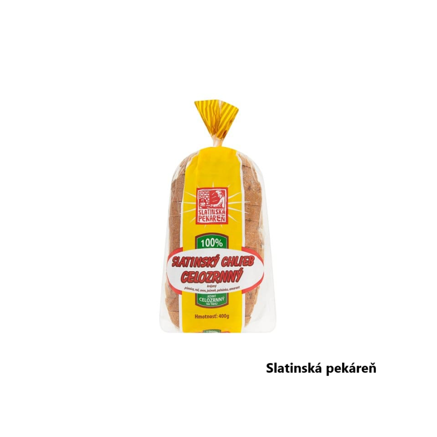 Slatinský chlieb celozrnný 100%, balený, 400g